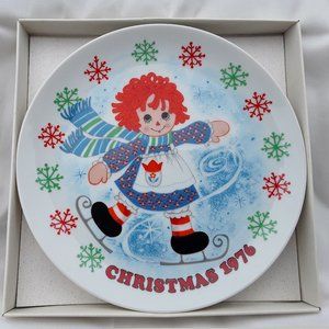 Raggedy Ann 1976 Christmas Plate